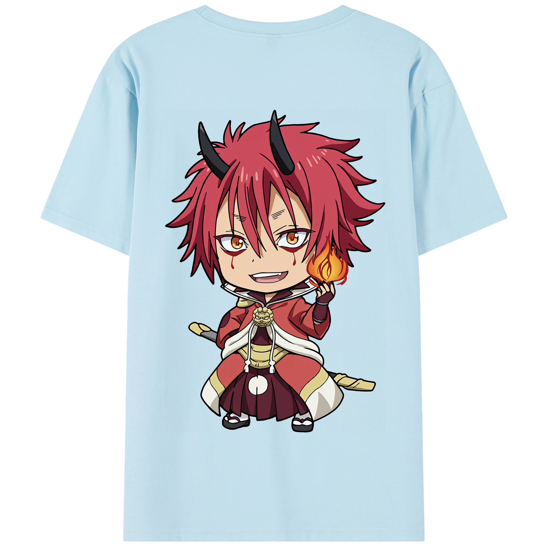 （画像用） 転スラ Regarding Reincarnated to Slime 綿100％半袖Tシャツ（背面プリント）